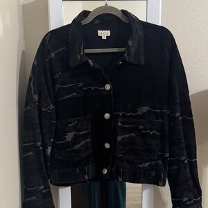 POL Black and Gray camo Corduroy Utility Jacket Never worn